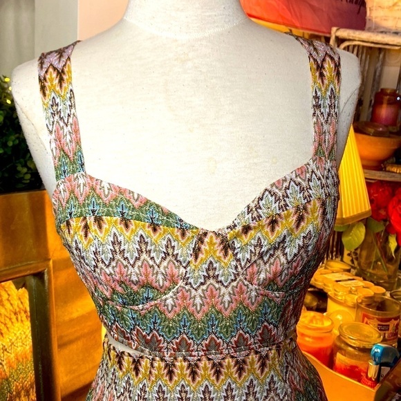 🌷 Ark & Co 🌷  Multicoloured Geometric Cutout Dress - Picture 3 of 10